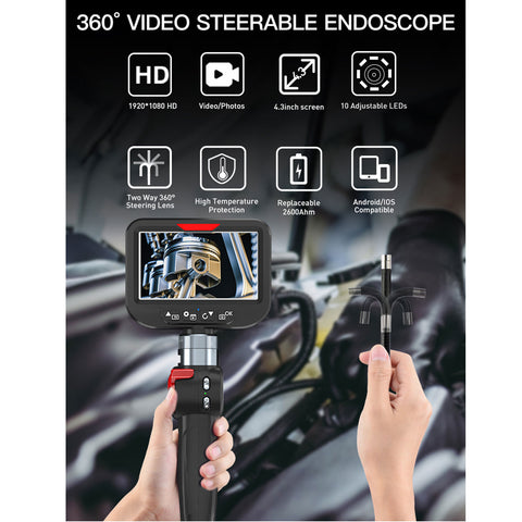 Endoskopkamera mit Monitor 360° 6,2mm