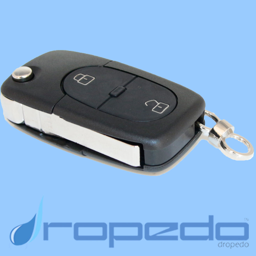 Autoschlüssel Gehäuse für Audi 2 Tasten Batteriehalter CR2032
