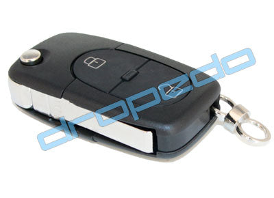 Autoschlüssel Gehäuse für Audi 2 Tasten Batteriehalter CR2032