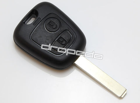 Autoschlüssel Schlüssel Gehäuse 2 Tasten für Peugeot Rohling fest ohne Rille