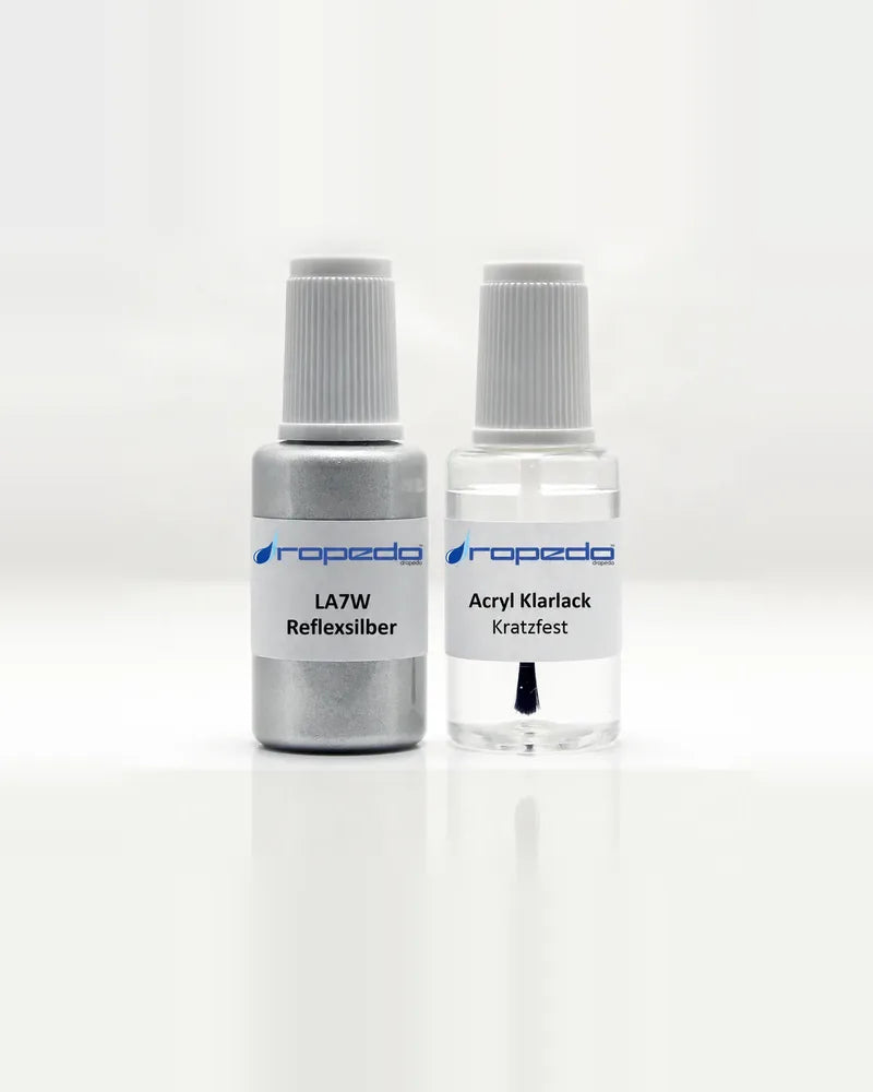 Lackstift-Set: Basislack in Reflexsilber LA7W und Klarlack